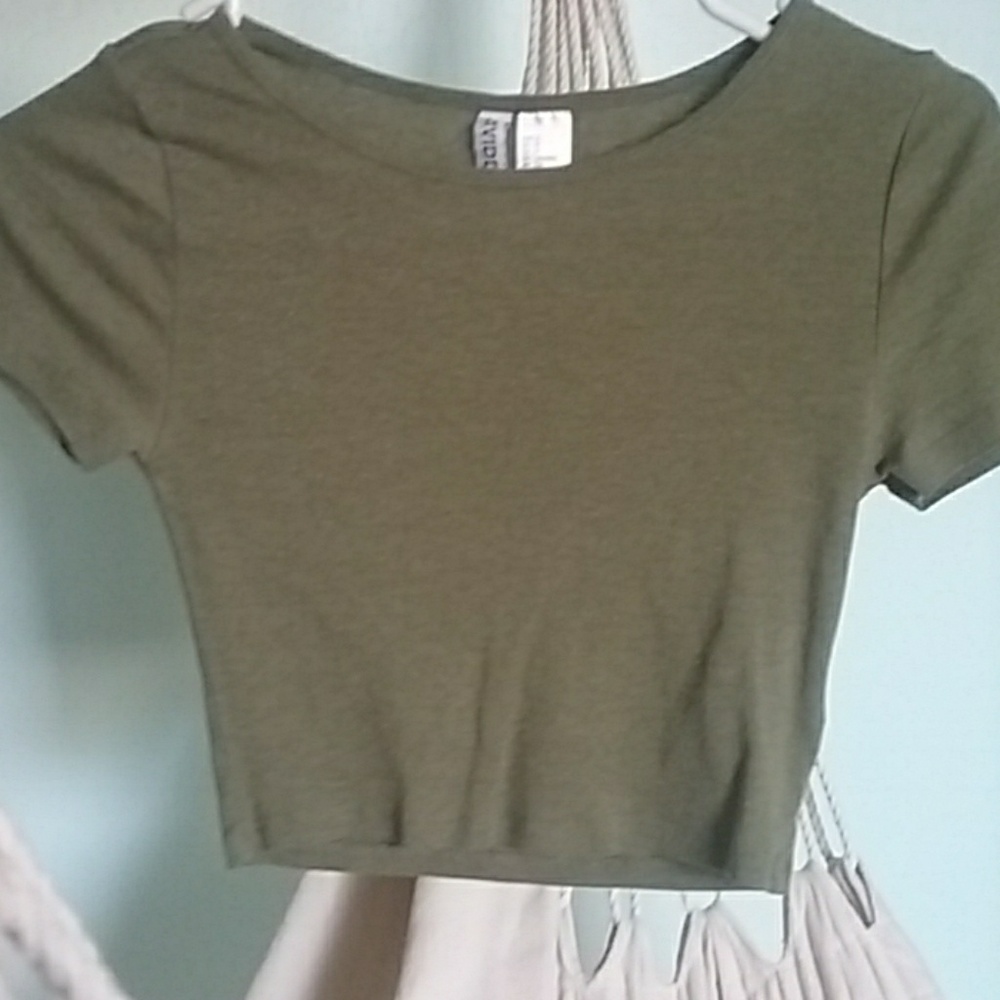 Camo Green Crop Top